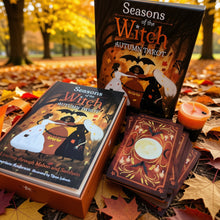 Load image into Gallery viewer, Seasons of the Witch Autumn Tarot Deck with Guidebook (Mabon Halloween Samhain) + Bonus Halloween Votive, Witchcraft, Lorraine Anderson