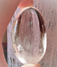 Load image into Gallery viewer, Clear Quartz Palm Stone ~ Icy Watery Clear AAA+++