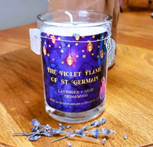 Load image into Gallery viewer, Violet Flame Special Edition Soy LG 3&quot;x4&quot; Jar Candle~Ascension~St. Germain~ Encourage Hope