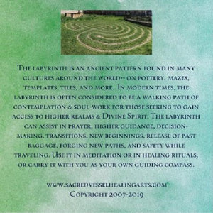Labyrinth Talisman Meditation Stone w/Romance Card Your Choice of Stone