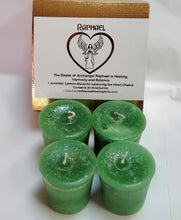 Load image into Gallery viewer, Archangel Votive Intention Candles Box of 4 - Your Choice ~ Reiki-Blessed